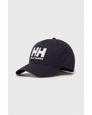 Helly Hansen czapka z daszkiem bawełniana kolor beżowy z nadrukiem 67434