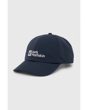 Jack Wolfskin czapka z daszkiem kolor granatowy z aplikacją 1900675