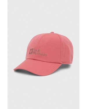 Jack Wolfskin czapka z daszkiem kolor różowy z aplikacją 1900675