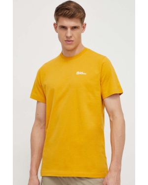 Jack Wolfskin t-shirt bawełniany kolor żółty
