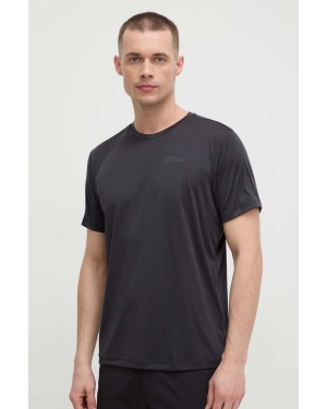 Jack Wolfskin t-shirt sportowy 10 kolor czarny gładki