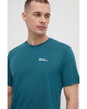 Jack Wolfskin t-shirt sportowy Vonnan kolor zielony gładki