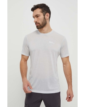 Jack Wolfskin t-shirt sportowy Vonnan kolor szary gładki