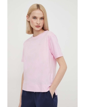 Joop! t-shirt bawełniany damski kolor różowy