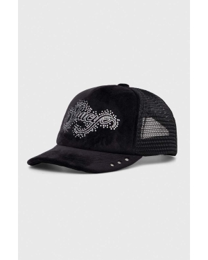 Juicy Couture czapka z daszkiem kolor czarny z aplikacją
