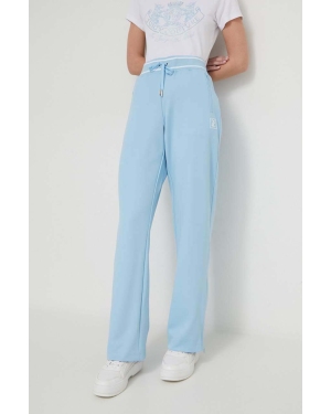 Juicy Couture spodnie dresowe kolor niebieski z aplikacją