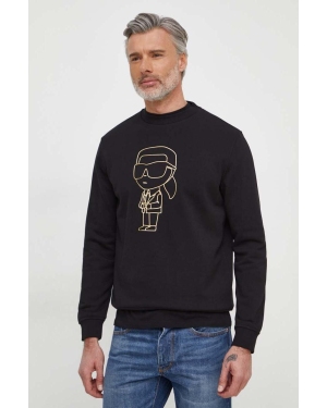 Karl Lagerfeld bluza męska kolor czarny z nadrukiem