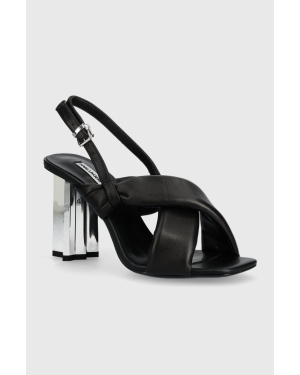Karl Lagerfeld sandały skórzane KL TOWER kolor czarny KL33915