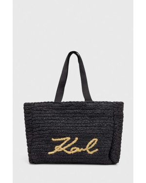 Karl Lagerfeld torba plażowa kolor czarny