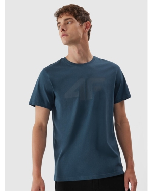 4F T-Shirt 4FAW23TTSHM0877 Niebieski Regular Fit