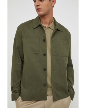 Les Deux kurtka koszulowa kolor zielony przejściowa