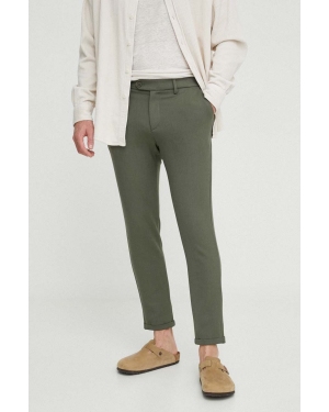 Les Deux spodnie męskie kolor zielony proste