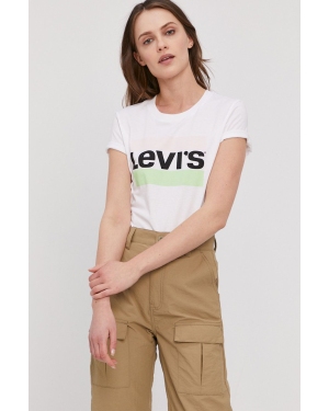 Levi's T-shirt kolor biały