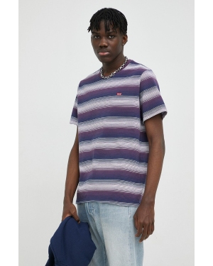 Levi's t-shirt bawełniany kolor fioletowy