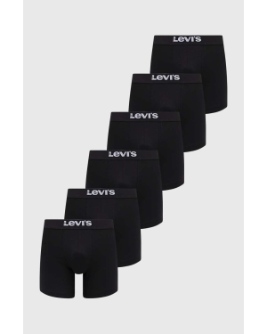 Levi's bokserki 6-pack męskie kolor czarny