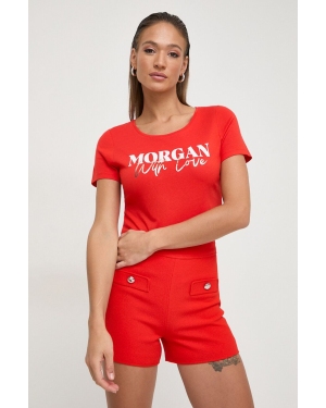 Morgan t-shirt damski kolor czerwony