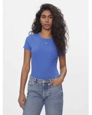 Tommy Jeans T-Shirt Essential DW0DW17383 Niebieski Slim Fit