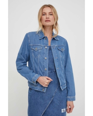 Pepe Jeans kurtka jeansowa damska kolor niebieski przejściowa