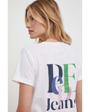 Pepe Jeans t-shirt bawełniany Jazzy damski kolor biały