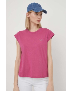 Pepe Jeans t-shirt bawełniany damski kolor różowy