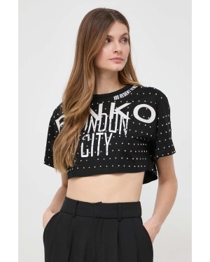 Pinko t-shirt bawełniany damski kolor czarny