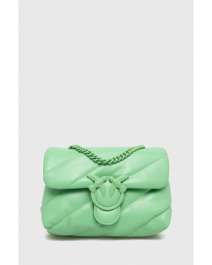 Pinko torebka skórzana kolor zielony