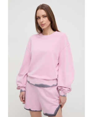 Pinko bluza bawełniana damska kolor różowy gładka