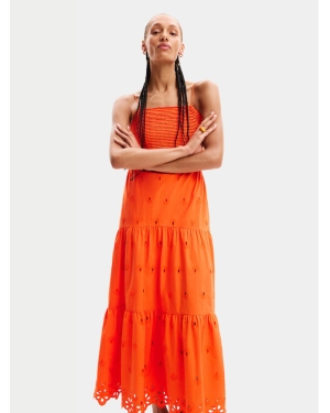 Desigual Sukienka letnia Malver 24SWVW12 Pomarańczowy Regular Fit