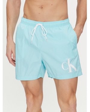 Calvin Klein Swimwear Szorty kąpielowe KM0KM01003 Niebieski Regular Fit