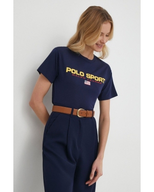 Polo Ralph Lauren t-shirt bawełniany damski kolor granatowy