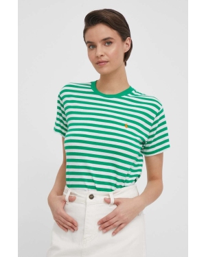 Polo Ralph Lauren t-shirt bawełniany damski kolor zielony