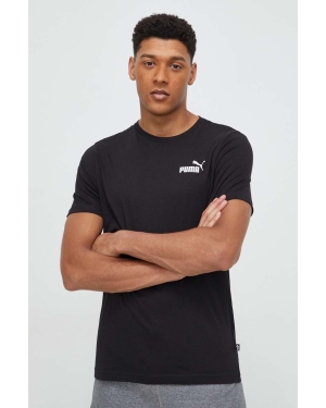 Puma t-shirt bawełniany męski kolor czarny z aplikacją 679187