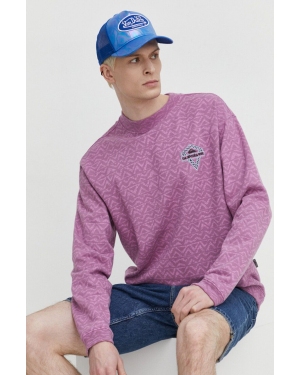 Quiksilver bluza bawełniana męska kolor różowy wzorzysta