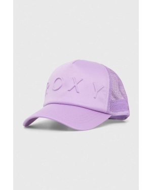 Roxy czapka z daszkiem kolor niebieski wzorzysta ERJHA04268