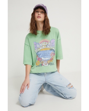 Roxy t-shirt bawełniany Sweet Shine damski kolor fioletowy ERJZT05671