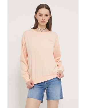 Roxy bluza damska kolor pomarańczowy z kapturem gładka ARJFT04236