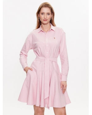 Polo Ralph Lauren Sukienka koszulowa 211915565001 Różowy Regular Fit