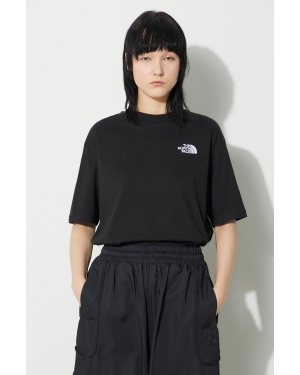 The North Face t-shirt bawełniany W S/S Essential Oversize Tee damski kolor czarny NF0A87NQJK31