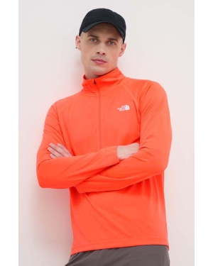 The North Face bluza sportowa Flex II kolor pomarańczowy gładka