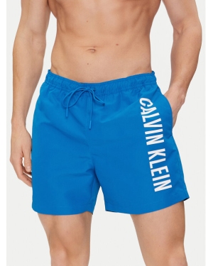 Calvin Klein Swimwear Szorty kąpielowe KM0KM01004 Niebieski Regular Fit