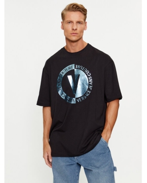 Versace Jeans Couture T-Shirt 75GAHF05 Czarny Oversize