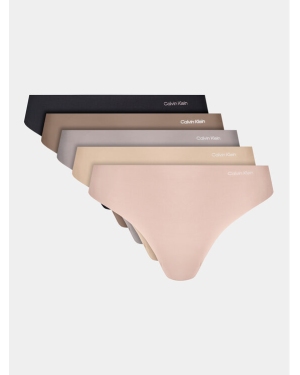 Calvin Klein Underwear Komplet 5 par stringów 000QD3556E Kolorowy