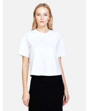 Sisley T-Shirt 3OQ6L104Q Biały Regular Fit
