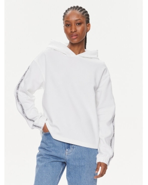 Calvin Klein Jeans Bluza Logo Elastic Hoodie J20J223078 Biały Regular Fit