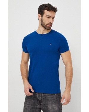 Tommy Hilfiger t-shirt męski kolor niebieski gładki