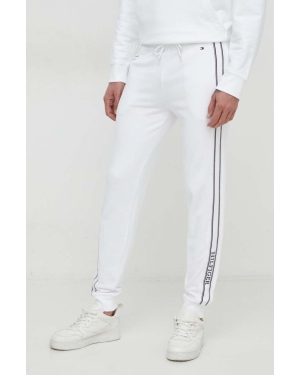 Tommy Hilfiger spodnie dresowe kolor biały z aplikacją