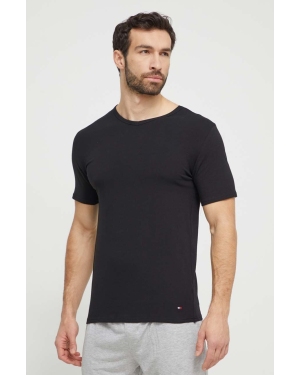 Tommy Hilfiger t-shirt bawełniany 3-pack męski kolor czarny gładki