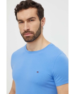 Tommy Hilfiger t-shirt męski kolor niebieski gładki