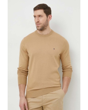 Tommy Hilfiger sweter męski kolor beżowy lekki