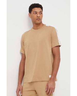 Tommy Hilfiger t-shirt bawełniany męski kolor beżowy gładki